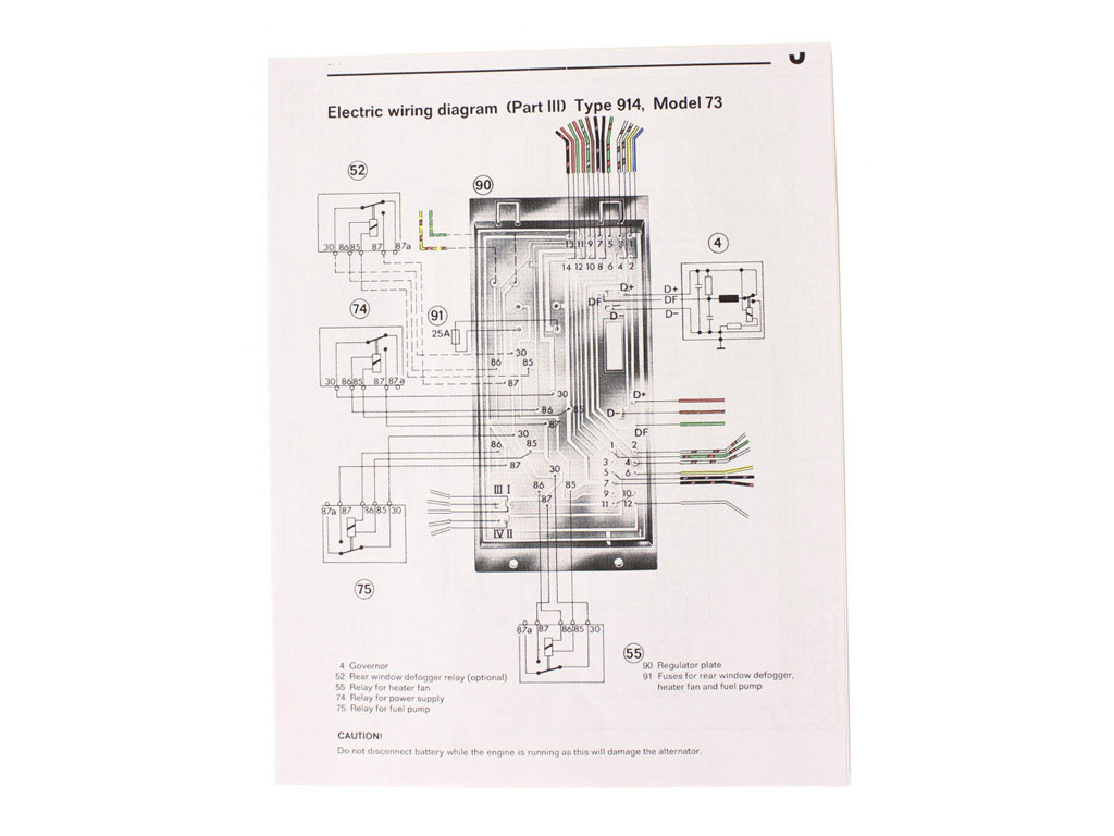 Porsche 914 Reproduction Parts automobile wire diagram 